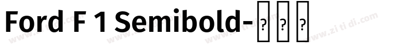 Ford F 1 Semibold字体转换